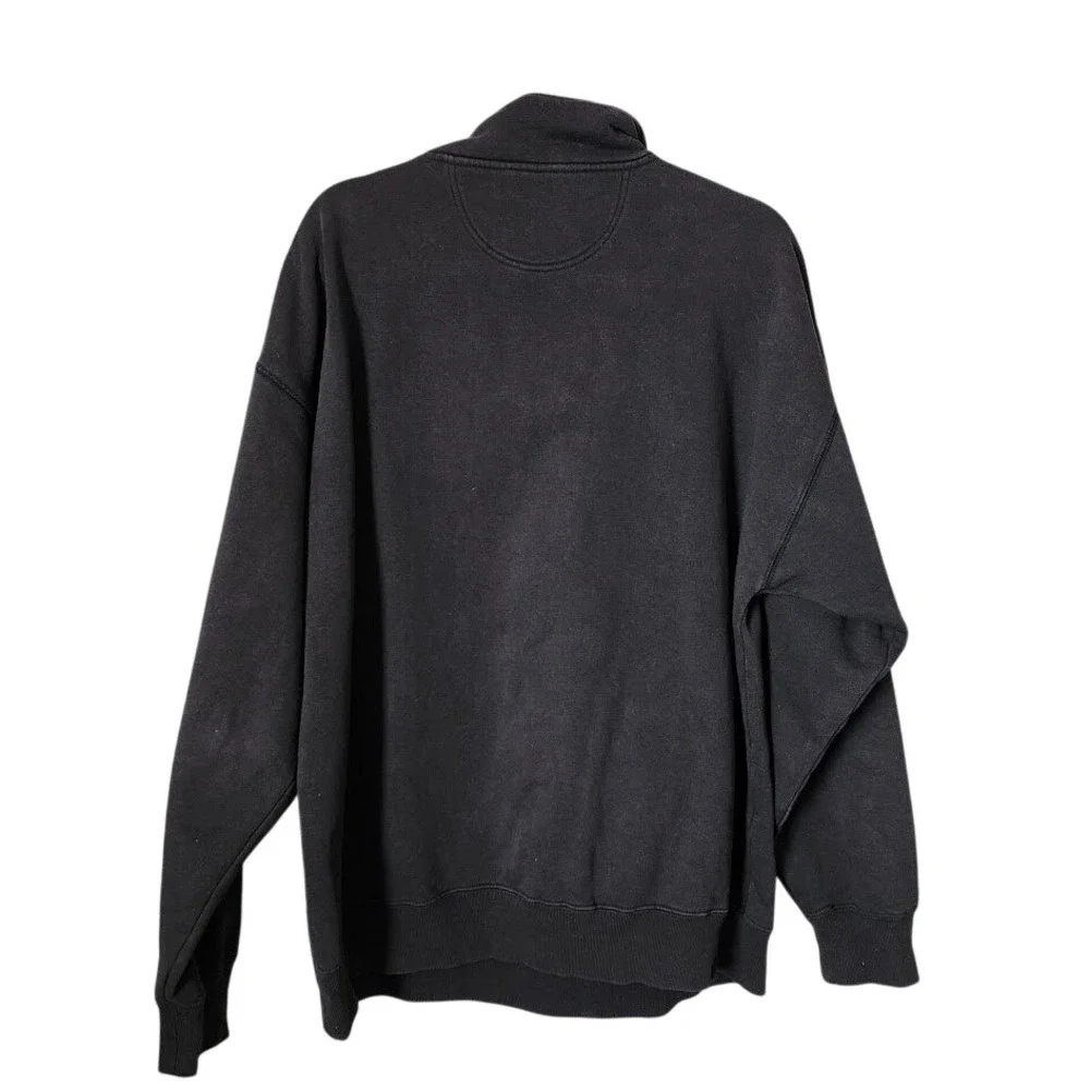 VINTAGE Wisconsin Rose Bowl Game Day Quarter‎ Zip Pullover Black Size L